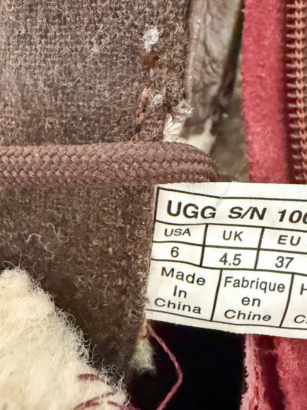 UGG Kesey Waterproof Brown Leather Combat Insulated Boots Womens 6 Lace Up